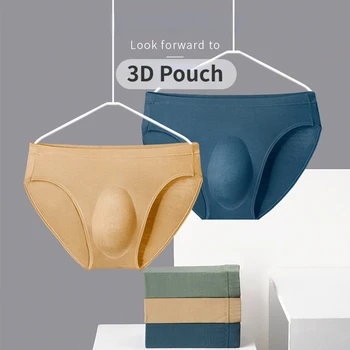 Мъжки Секси 3D Гащи Big Pounch, Дышащее Прозрачна Модален Бельо 4XL, Гъвкави Функционални Топене, Удобно Облекло