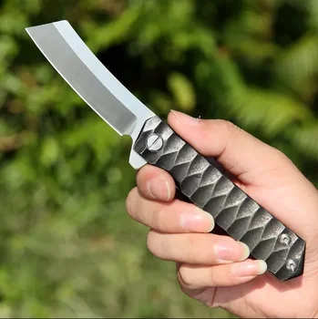 D2 Tanto Blade Bearing Сгъваем Джобен Нож С Дръжка От Тактически Неръждаема Стомана Ножове За Оцеляване На Открито, на Къмпинг, Лов EDC Инструменти