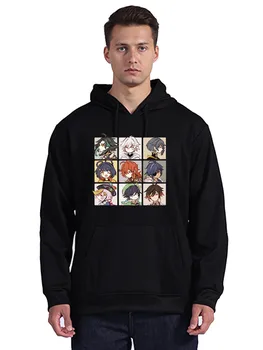 Герои Genshin Impact Hoody Chibi, Мъжки памучни пуловери, блузи, аниме игра, палта, унисекс, Градинска облекло