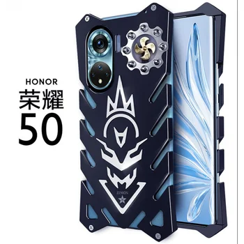 Приложимо към метална чехлу за телефон Honor 50, индивидуален, устойчиво на падане, метална защитному чехлу Honor 60, Бог на огъня Honor 70