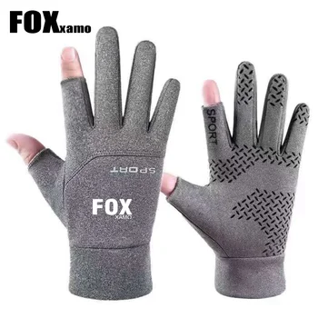 Зимни ръкавици Foxxamo за Мъже за бягане със сензорен екран, Мини, Светлоотразителни, Водоустойчив, ветроупорен, топли флисовые, ски, колоездене, спортни ръкавици
