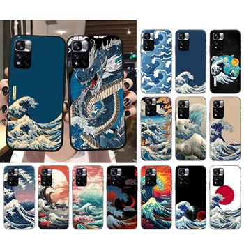 Модерен Калъф За мобилен телефон Great Blue Wave Ocean За Xiaomi Redmi Note 13 12 Pro 11S 11 10 Pro 10S Note 12С 12S 12 Pro Redmi 10 12