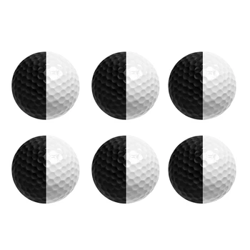 6ШТ на Топка За голф в два цвята луксозно обзаведен офис Тренировъчен Стика За Черно-Бяла Топка За Визуално Посоката на Въртене
