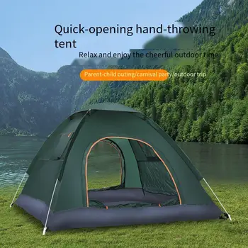 Семейна палатка за пикник Ръчно метательная Открит палатка за къмпинг Быстрораскрывающаяся плажна палатка на къмпинг на 3-4 човека быстрораскидная палатка