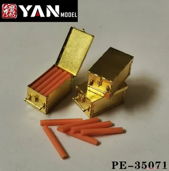 Модел Ян PE-35071 Немски 37-мм пистолет Flak43 AA с 16 патрона в кутия за съхранение (4шт) + Патрони за полимерни касети с 3D печат (64шт)