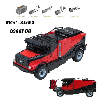 Класически блок MOC-34665 Pull Truck Играчка за снаждане на висока сложност 3966ШТ. Играчки за възрастни и деца за рожден ден, подарък за Коледа