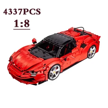 Moc-72952 SF90 Монтаж на суперавтомобил Строителни блокове Състезателна играчка модел автомобил 42143 Играчка за сглобяване на висока сложност Коледен подарък
