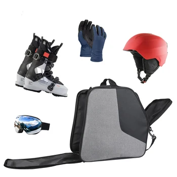 2 Отделни отделения Чанта за съхранение на ски обувки, чанти за сноубордических обувки, водоустойчива чанта за ски каски и облекло