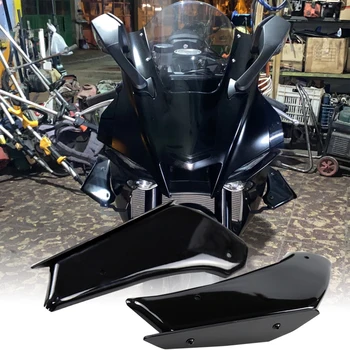 Мотоциклетни Крилца Панел Обтекател на Кутията притискане Спойлери За Yamaha YZF R1 2015-2019 2020 2021 2022 2023 R1M Аксесоари Въглеродни
