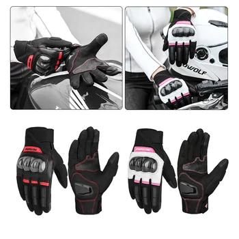 Мотоциклетни ръкавици със защитен сензорен контрол, за предотвратяване на занасяне за жени, ръкавици за спорт на открито, Състезателни ръкавици за езда