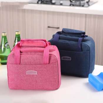 Изолирани Дамски чанти-хладилници Чанта за пресни продукти Bento 1 бр Преносима Голяма Чанта за обяд Водоустойчива Чанта за обяд за Пикник