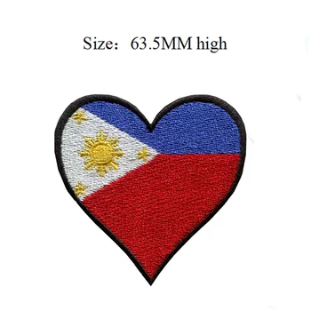 Нашивка с бродерия хартата на Филипините височина 63,5 мм/сърце