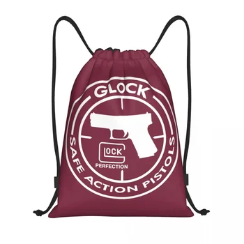 Чанта от съвсем малък Глок Дамски Мъжки преносима спортна чанта за фитнес, спортни раници с логото на пистолет в САЩ