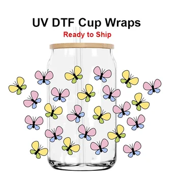 Потребителски етикети tumbler wrap transfers design uv dtf водоустойчиви стикери за чаши кафе чаши uv dtf pen wrap transfers Stickers
