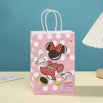 Disney-Детски Подаръчен пакет, Мики Маус, Бонбони, Закуски, Парти, Мики, Мини, Ръчен Плик Празник за рожден ден, Комплект от 12 бр.