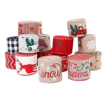 Лентата за печат букви във формата на Коледна елха, Коледни украси, Тъканно върти лентата, Чул, Бельо решетчатая лента, Коледни подаръци