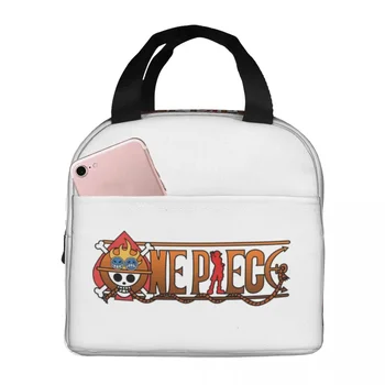 Ace One Piece Логото на Изолирани чанти за обяд Преносими чанти за пикник Термоохладитель Обяд Бокс Обяд мъкна за жени на Работа, Децата на Училище