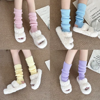 Однотонная вязаная топло за краката Японски чорапи, Многослойни Гамаши JK Spicy, Балетные чорапи за момичета, Дълги чорапи Lolita