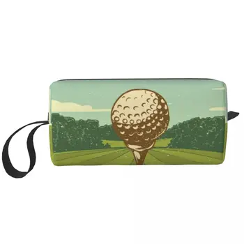 Скъпа чанта за спортни принадлежности за голф, косметичка за голф Kawaii, Органайзер за грим, дамски кутия за съхранение на козметиката