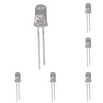 200 Бр 5 mm бял led лампи dc 3 В 20 MA Лампи с нажежаема жичка Електронни компоненти Emitting diodes