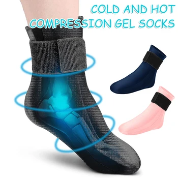 Чорапи с Топла и Студена Компрессионным Гел с Двойно Предназначение, Носимые Успокояващи Болката В Краката Чорапи При Подошвенном Фасциите