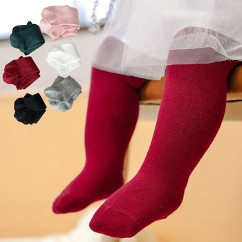 Приказно чорапогащи за новородени момичета, меки дишащи чорапогащи за малки момичета, пролетно-есенни детски чорапи, бебешки неща, Коледни чорапи