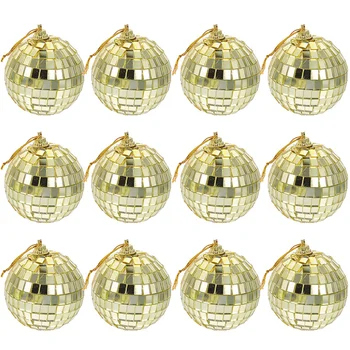 Огледално диско-топки, висящи топки за Коледната елха, вечерни висулки във формата на стъклени балони, коледна украса, топки за украса на елхата