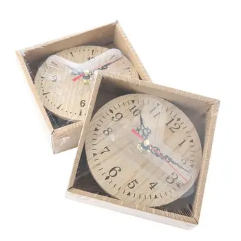 Тихи цифри Дървени Кръгли Малки Настолни часовници в Ретро стил Реколта са Подходящи за украса на дома и офиса