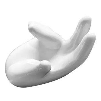 Титуляр на дисплея Ocarina Керамична поставка за ръце Ocarina, бяла керамична поставка за дисплея на Ocarina Поставка за ръце Ocarina Керамична основа