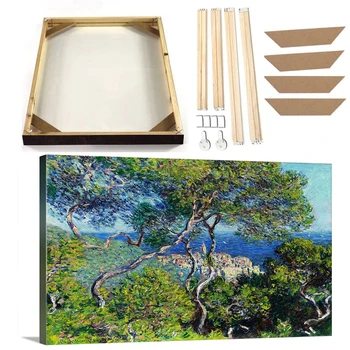 Художествена картина на Клод Моне на платно в рамка с Градински пейзаж през Пролетта на селски пейзаж, с монтиран на стената плакат и щампи Абстрактна живопис Декор