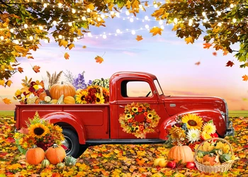 Есенна Тиква камион, фон за снимки, реколтата, Лесовъдство ферма, Декор в Деня на Благодарността, на Банер, на фона на снимката