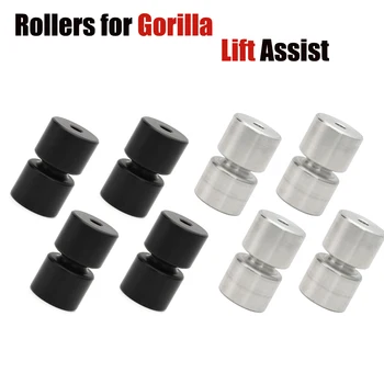 Черни алуминиеви колела за системи за помощ при повдигане на задния капак на ремаркето Gorilla Lift Utility - 2/4 бр.