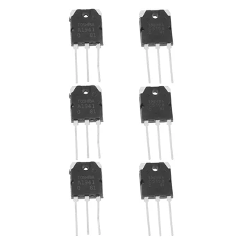 3 двойки A1941 + C5198 един силициев транзистор с усилване на мощността 10A 200V
