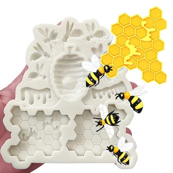 Пчелни Пити Силиконова Форма за печене на Кексчета Sugarcraft, Инструменти за украса Помадного торта