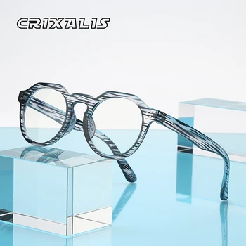 Очила CRIXALIS със защита от синя светлина за Мъже Компютърни игри Точки Мъжки 2023 Дамски Рамки за очила за четене на рецепта Женски UV400