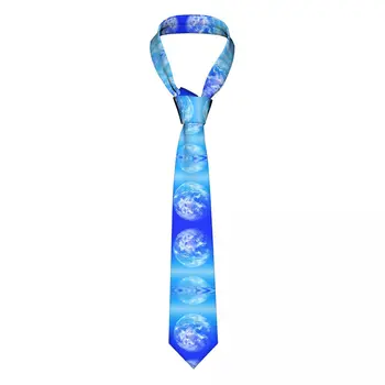 Вратовръзка за мъжете, официални тесни вратовръзки, класически мъжки абстрактен сватбен вратовръзка с планетата Земя, джентълменско тесен