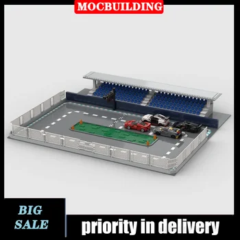 Модулен модел на състезателен стадион MOC City, блок, витрина, колекция от спортни коли, подарък за деца
