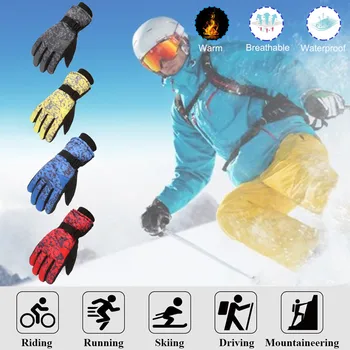 Зимни топли ръкавици, ръкавици за каране на сноуборд, каране на мотоциклет, Ветроупорен ръкавици за сняг, мъжки Дамски Ски ръкавици, водоустойчива ултра леки