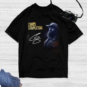 Тениска Крис Stapleton All American Road Show Tour Черен цвят, Всички размери, NG698, с дълги ръкави