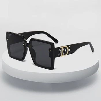 Слънчеви очила с буквата D Diamond Squae за мъже и жени, Фирмен дизайн, Луксозни слънчеви очила за шофиране, Модни реколта мъжки и дамски очила 2023 година на издаване