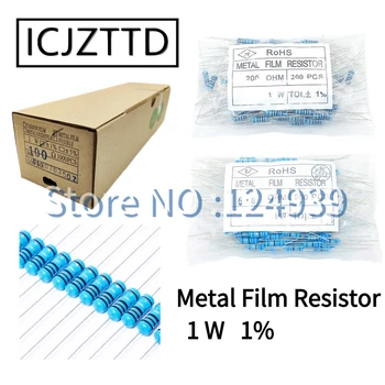 200 бр./пакет 1 W 1% Метален филмът резистор 7,5 М 8,2 9,1 М М 10 М 0R 0E 1E 1R 1E2 1E4 1E8 2E0 2E2 2E4 2E7 3E0 3E3 3E6 3E9 4E3 4R3 4E7 5E1