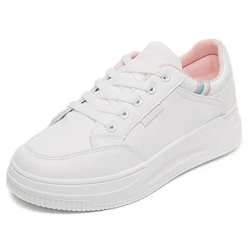 Малка бяла обувки Дамски 2023 Нова демисезонная универсална дишащи обувки на дебела подметка Маратонки и Ежедневни Бели обувки Дамски обувки