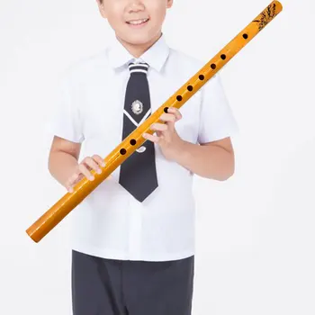 Вертикална Флейта Традиционна Дължина 44 см Реколта е Лесна за Научаване на професионалната за Оркестър Бамбук Флейта Музикален инструмент