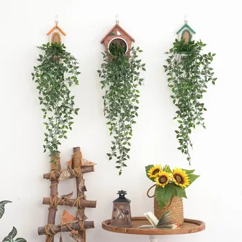 Изкуствени Листа Мандала, Гирлянда От Реалистични Растения, Монтиран На Стената Венец, Аксесоари 
