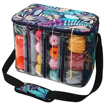 Чанта За Плетене Калъф За Съхранение На Прежди Органайзер За Плетене На Притежателя На Прежди Водоустойчива Чанта За Плетене На Една Кука С Голям Капацитет За Текстилна Игла