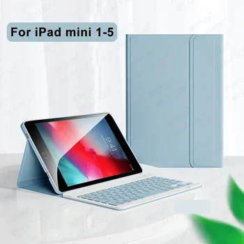 За iPad mini 1 2 3 4 5 Поколение 7,9-инчов Калъф Smart Magnet Keyboard Cover за iPad mini 2012-2019 7,9-инчов Калъф С Вградена Притежател на Молив