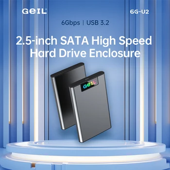 2,5-инчов SSD диск SATA Корпус Външен GeIL 6G-U2 USB 3.2 Gen 1 Интерфейс 6 Gbit/с Type-C + USB HD Кутия За съхранение на Безвинтовой
