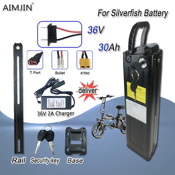 36V 30Ah Литиево-йонна батерия Silver Fish 18650 за электровелосипеда Fiets Accu Akku + зарядно устройство