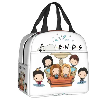 Изотермическая чанта за обяд Friends ТВ Шоу за къмпинг, за пътуване, за многократна употреба термоохладитель, обяд-бокс, Женски и Детски контейнер за храна, чанти-тоут