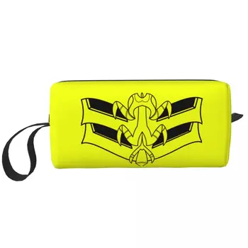 Изработена по поръчка чанта за тоалетни принадлежности Mortal Kombat Scorpion Жените игра MKX Liu Kang Makeup Cosmetic Organizer Lady Beauty Storage Dopp Kit Case